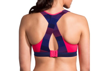 Image of Brooks Juno Sports Bra, Dahlia/Market Haze, 32 C, 350071603.0321C