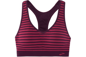 Image of Brooks JustRight Racer Bra - Women's, Plum/Iris, Small, 300574516.025