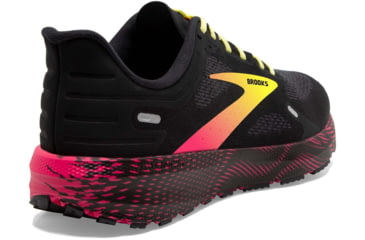 Image of Brooks Launch 9 Running Shoes - Mens, Black/Pink/Yellow, 14.0, 1103861D016.140
