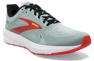 Image of Brooks Launch 9 Running Shoes - Mens, Blue Surf/Black/Cherry Tomato, 14.0, 1103861D413.140