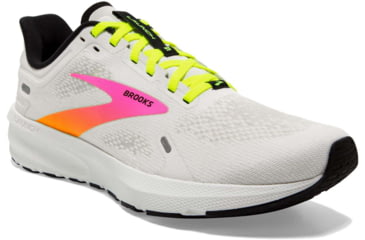 Image of Brooks Launch 9 Running Shoes - Mens, White/Pink/Nightlife, 10.5, 1103861D148.105