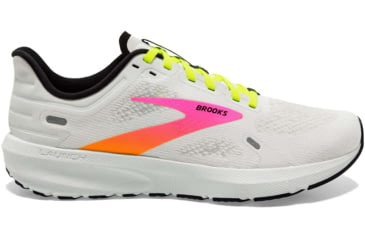 Image of Brooks Launch 9 Running Shoes - Mens, White/Pink/Nightlife, 10.5, 1103861D148.105