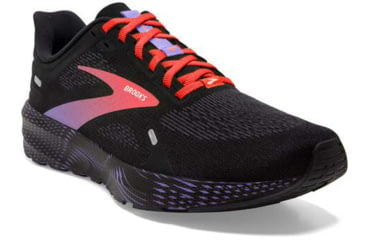 Image of Brooks Launch 9 Running Shoes - Womens, Medium, Black/Coral/Purple, 10.5, 1203731B026.105