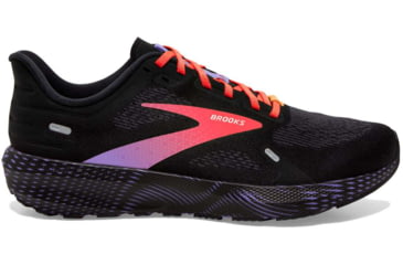 Image of Brooks Launch 9 Running Shoes - Womens, Medium, Black/Coral/Purple, 10.5, 1203731B026.105