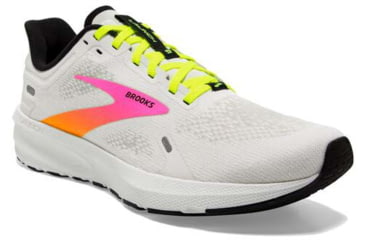 Image of Brooks Launch 9 Running Shoes - Womens, Medium, White/Pink/Nightlife, 5.0, 1203731B148.050
