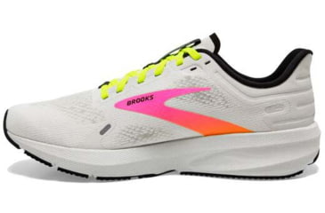 Image of Brooks Launch 9 Running Shoes - Womens, Medium, White/Pink/Nightlife, 5.0, 1203731B148.050
