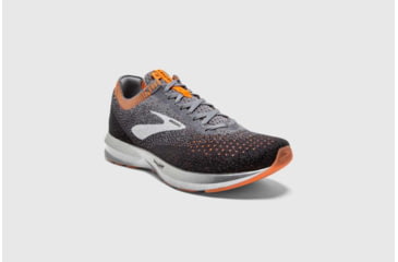 Image of Brooks Levitate 2 Mens Road Running Shoes, Grey/Black/Orange, 10 US, Medium, 1102901D026.100