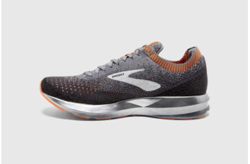 Image of Brooks Levitate 2 Mens Road Running Shoes, Grey/Black/Orange, 10 US, Medium, 1102901D026.100