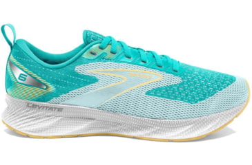Image of Brooks Levitate 6 Running Shoes - Womens, Medium, Aruba Blue/Yellow, 6.0, 1203831B483.060
