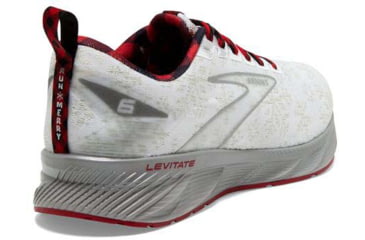 Image of Brooks Levitate 6 Running Shoes - Womens, Medium, White/Red/Silver, 10.0, 1203831B192.100