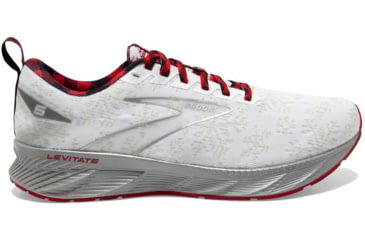 Image of Brooks Levitate 6 Running Shoes - Womens, Medium, White/Red/Silver, 10.0, 1203831B192.100