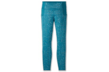 Image of Brooks Method 7/8 Tight - Womens, Lagoon Speckle Print/Lagoon, XL, 221524486.040