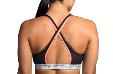Image of Brooks Moving Comfort FastForward Free Bra - Womens, Black Marble/Rose Gold, S, 300636089.025