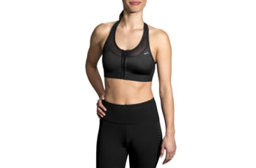 Image of Brooks Moving Comfort FastForward Zip Bra - Womens, Black, XL, 300637001.04