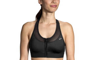 Image of Brooks Moving Comfort FastForward Zip Bra - Womens, Black, XL, 300637001.04