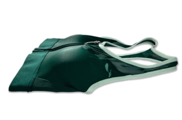 Image of Brooks Moving Comfort FastForward Zip Bra - Womens, Forest/Mint, L, 300637325.035