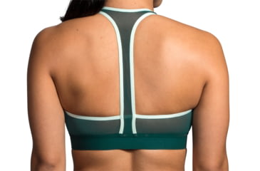 Image of Brooks Moving Comfort FastForward Zip Bra - Womens, Forest/Mint, L, 300637325.035