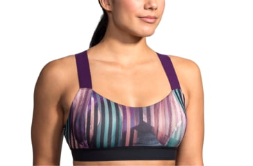 Image of Brooks Moving Comfort Hot Shot Bra - Womens, Berry Canyon/Black/Berry, XL, 300638578.04