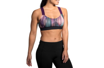 Image of Brooks Moving Comfort Hot Shot Bra - Womens, Berry Canyon/Black/Berry, XL, 300638578.04