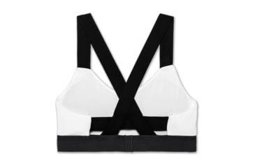 Image of Brooks Moving Comfort Hot Shot Bra - Womens, White/Asphalt/Black, M, 300638174.03