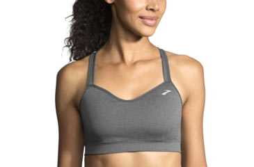 Image of Brooks Moving Comfort UpRise Crossback Bra - Womens, Heather Asphalt, M, 300614020.03