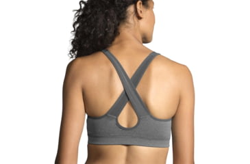 Image of Brooks Moving Comfort UpRise Crossback Bra - Womens, Heather Asphalt, M, 300614020.03