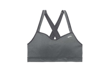 Image of Brooks Moving Comfort UpRise Crossback Bra - Womens, Heather Asphalt, M, 300614020.03