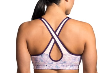 Image of Brooks Moving Comfort UpRise Crossback Bra - Womens, Quartz Marble/Berry, M, 300614616.03