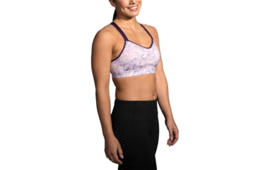 Image of Brooks Moving Comfort UpRise Crossback Bra - Womens, Quartz Marble/Berry, M, 300614616.03