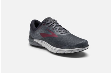 Image of Brooks PureCadence 7 Mens Road Running Shoes, Ebony/Dark Red/Black, 8.5 US, Medium, 1102741D012.085