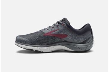 Image of Brooks PureCadence 7 Mens Road Running Shoes, Ebony/Dark Red/Black, 8.5 US, Medium, 1102741D012.085