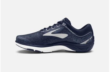 Image of Brooks PureCadence 7 Mens Road Running Shoes, Peacoat/Silver/White, 12.5 US, Medium, 1102741D483.125