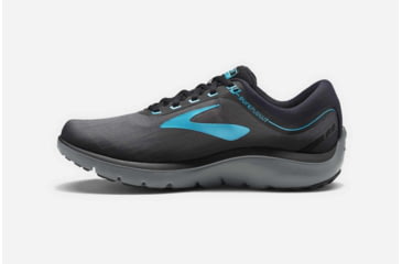 Image of Brooks PureFlow 7 Womens Road Running Shoes, Grey/Black/Green, 12 US, Medium, 1202621B067.120