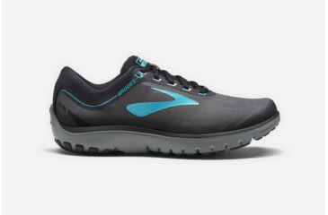 Image of Brooks PureFlow 7 Womens Road Running Shoes, Grey/Black/Green, 12 US, Medium, 1202621B067.120