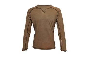 Image of Wool Long Sleeve Shirt - Mens-Charcoal-Large