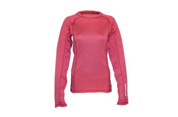 Image of Wool Long Sleeve Shirt - Womens-Deep Fuchsia-Medium