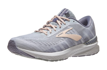 Image of Brooks Ravenna 10 - Womens, White/Grey/Pale Peach, Medium, 8.0, 1202861B110.080