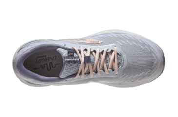 Image of Brooks Ravenna 10 - Womens, White/Grey/Pale Peach, Medium, 8.0, 1202861B110.080