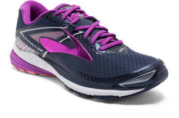 Image of Brooks Ravenna 8 Road Running Shoe - Women's-Peacoat/Purple/Coral-Medium-6