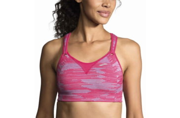 Image of Brooks Rebound Racer Sports Bra, Dahlia Ikat Jacquard, 34 C, 350037690.0341C