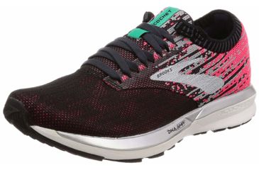 Image of Brooks Ricochet Road Running Shoes - Womens, Pink/Black/Aqua, Medium, 7.5, 1202821B678.075