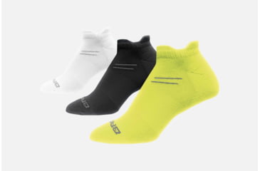Image of Brooks Run-In Socks, Pack of 3, Nightlife/Black/White, Large 741544-Nightlife/Black/White-L