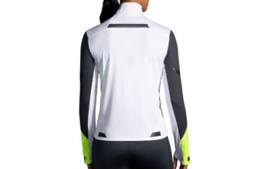 Image of Brooks Run Visible 1/2 Zip - Womens, White/Asphalt/Nightlife, XS, 221564134.020
