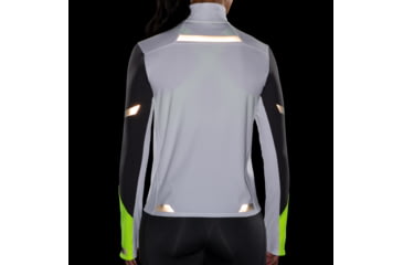 Image of Brooks Run Visible 1/2 Zip - Womens, White/Asphalt/Nightlife, XS, 221564134.020
