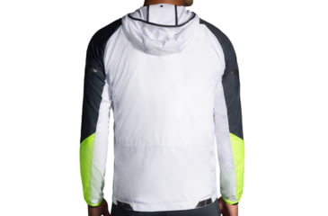 Image of Brooks Run Visible Convertible Jacket - Mens, White/Asphalt/Nightlife, L, 211406134.035