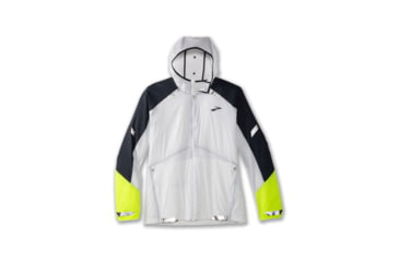 Image of Brooks Run Visible Convertible Jacket - Mens, White/Asphalt/Nightlife, L, 211406134.035
