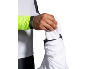 Image of Brooks Run Visible Convertible Jacket - Mens, White/Asphalt/Nightlife, L, 211406134.035