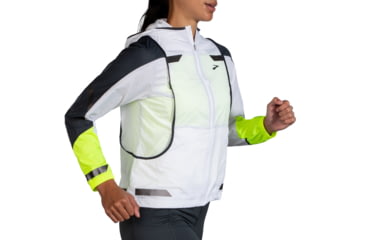 Image of Brooks Run Visible Convertible Jacket - Womens, White/Asphalt/Nightlife, S, 221560134.025