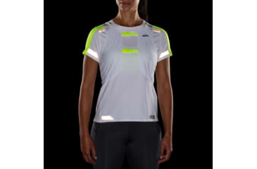 Image of Brooks Run Visible Convertible Jacket - Womens, White/Asphalt/Nightlife, S, 221560134.025