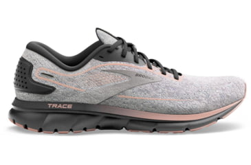 Image of Brooks Trace 2 Running Shoes - Womens, Medium, Grey/Blackened Pearl/Peach, 12.0, 1203751B002.120